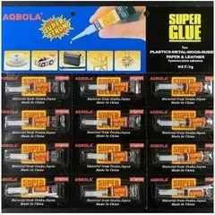 GENERICO - Pack 12 Super Pegamento 3gr Tipo Gotita Super Glue