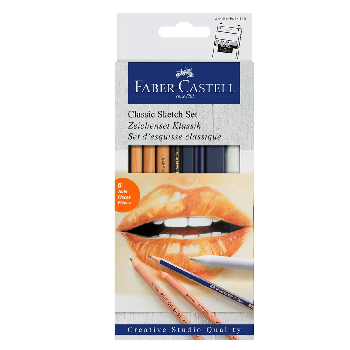 FABER-CASTELL - Set de dibujo clásico faber castell goldfaber 6 piezas