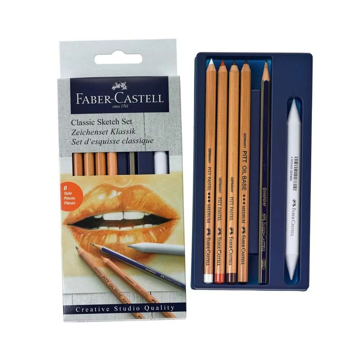 FABER-CASTELL - Set de dibujo clásico faber castell goldfaber 6 piezas