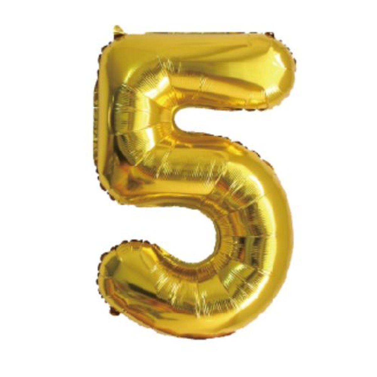 GENERICO - Globos Diseño Numero 5 Color Dorado 80 Cm