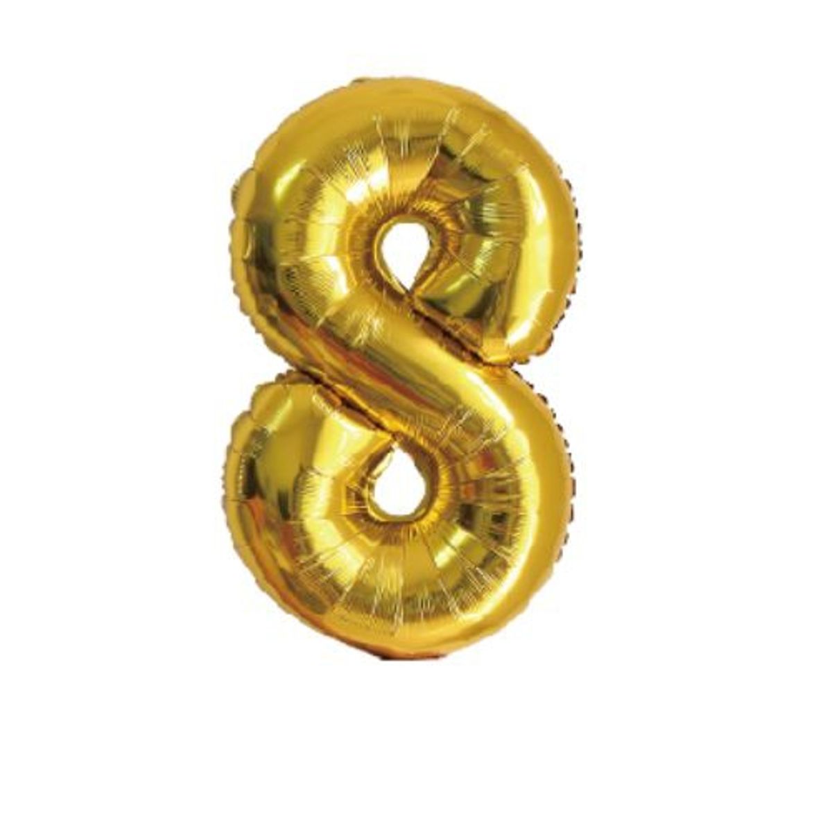 GENERICO - Globos Diseño Numero 8 Color Dorado 80 Cm