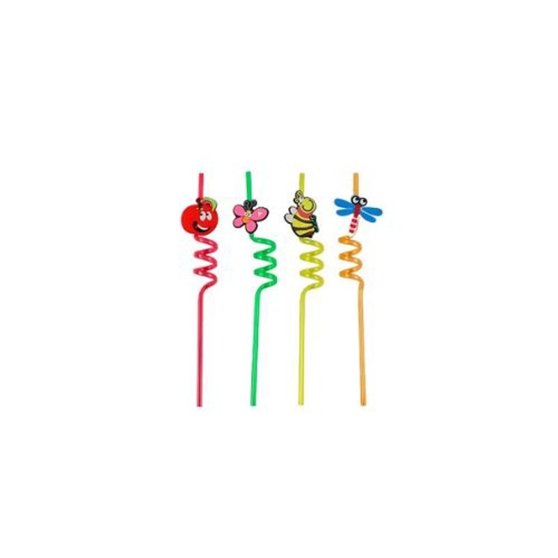 GENERICO - Bombillas Plásticas Surtidas 4pcs 26cm