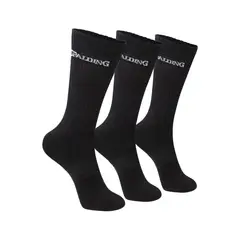 SPALDING - TRIPACK CALCETINES LARGOS 40-45 NEGRO