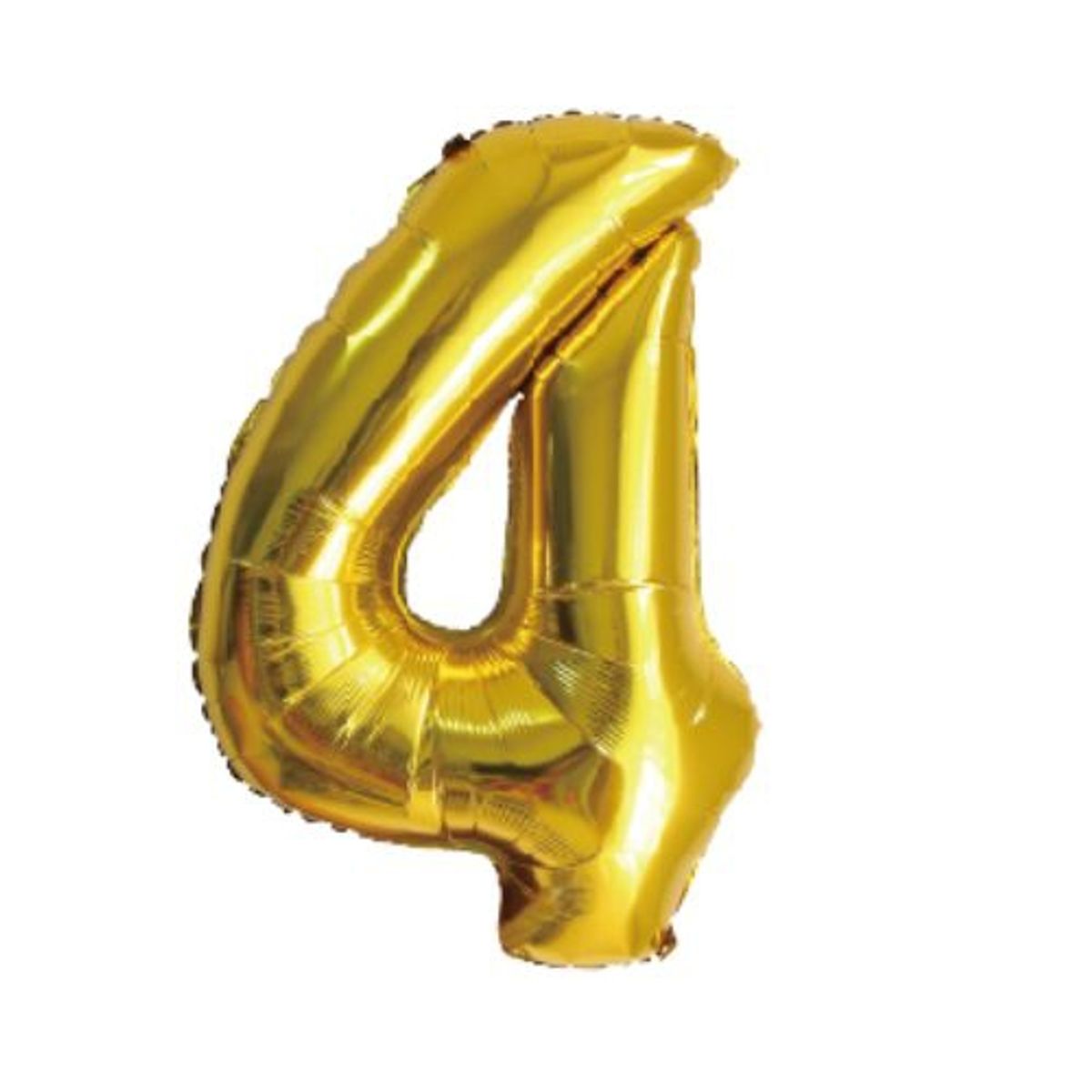 GENERICO - Globos Diseño Numero 4 Color Dorado 40 Cm