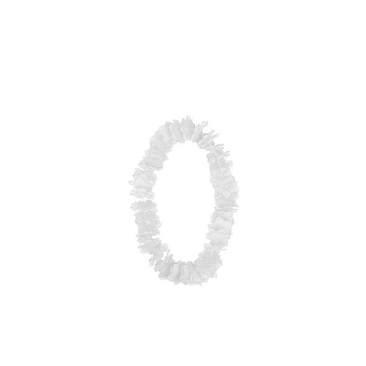 GENERICO - Collar Cotillón Hawaiano Blanco 12 Cm