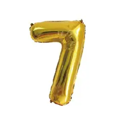 GENERICO - Globos Diseño Numero 7 Color Dorado 40 Cm