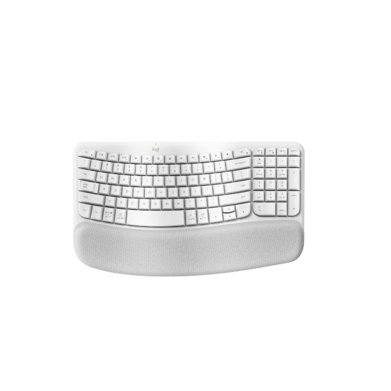 LOGITECH - Teclado Logitech WAVE KEYS Ergonómico Inalámbrico Blanco