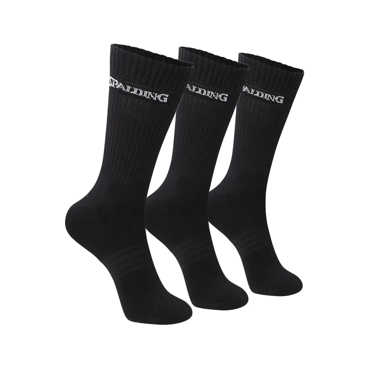 SPALDING - Calcetines Tripack Largos 35-39 Spalding Negro