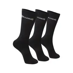 SPALDING - TRIPACK CALCETINES LARGOS 35-39 NEGRO