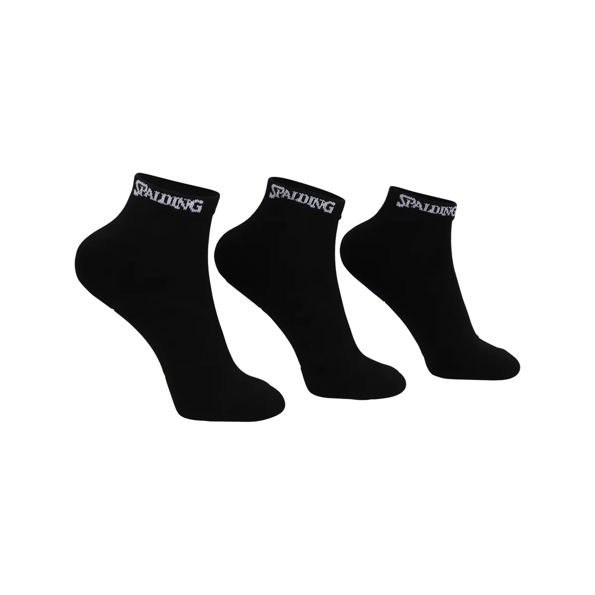 SPALDING - CALCETINES CORTO TRIPACK ADULTO NEGRO SPALDING