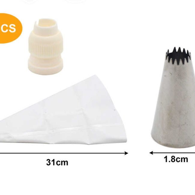 OEM - Juego De Boquillas Y Manga Pastelera 8 Piezas