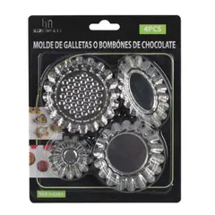 OEM - Juego De 8 Moldes Para Tartas Metálico