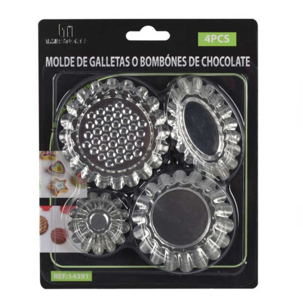 OEM - Juego De 8 Moldes Para Tartas Metálico