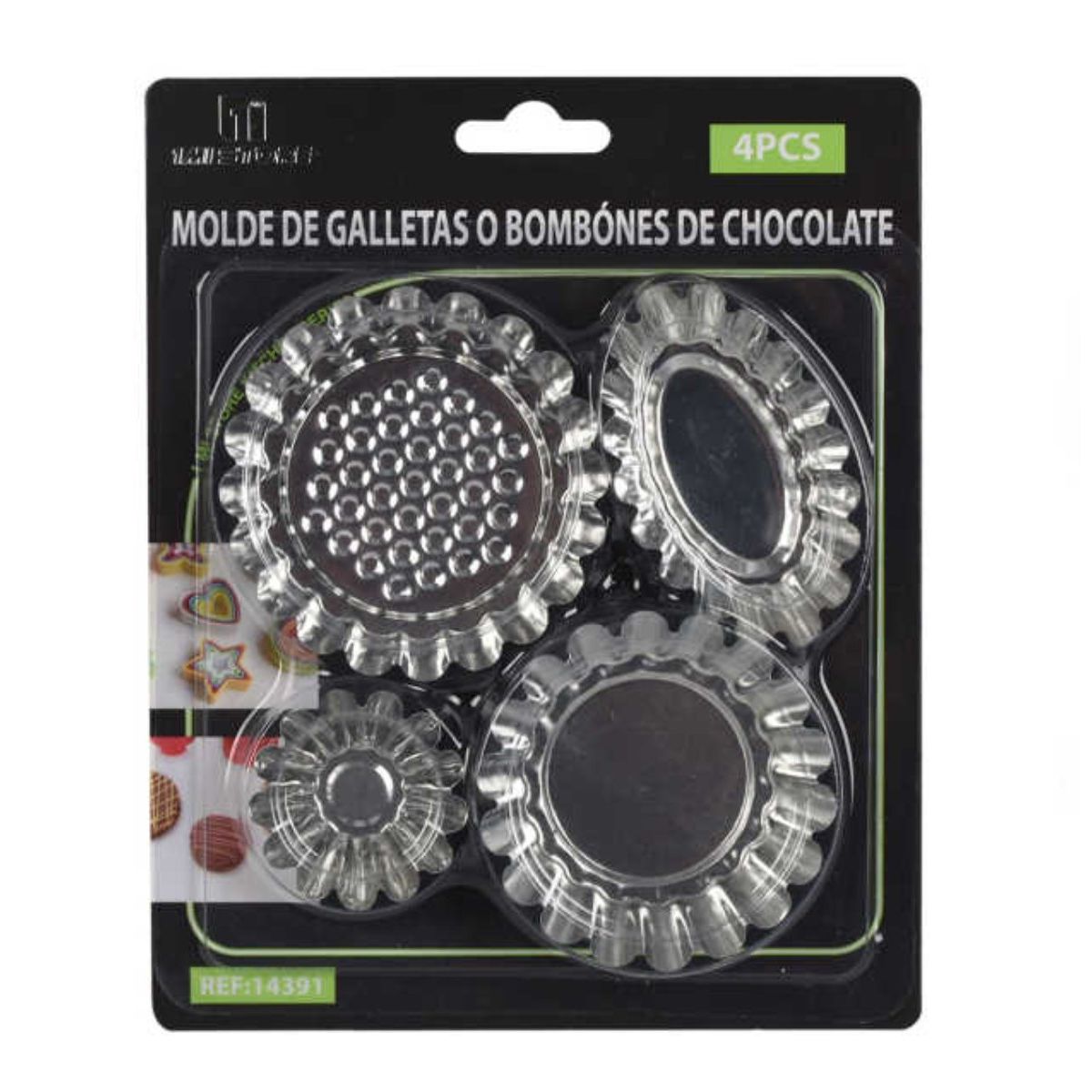 OEM - Juego De 8 Moldes Para Tartas Metálico