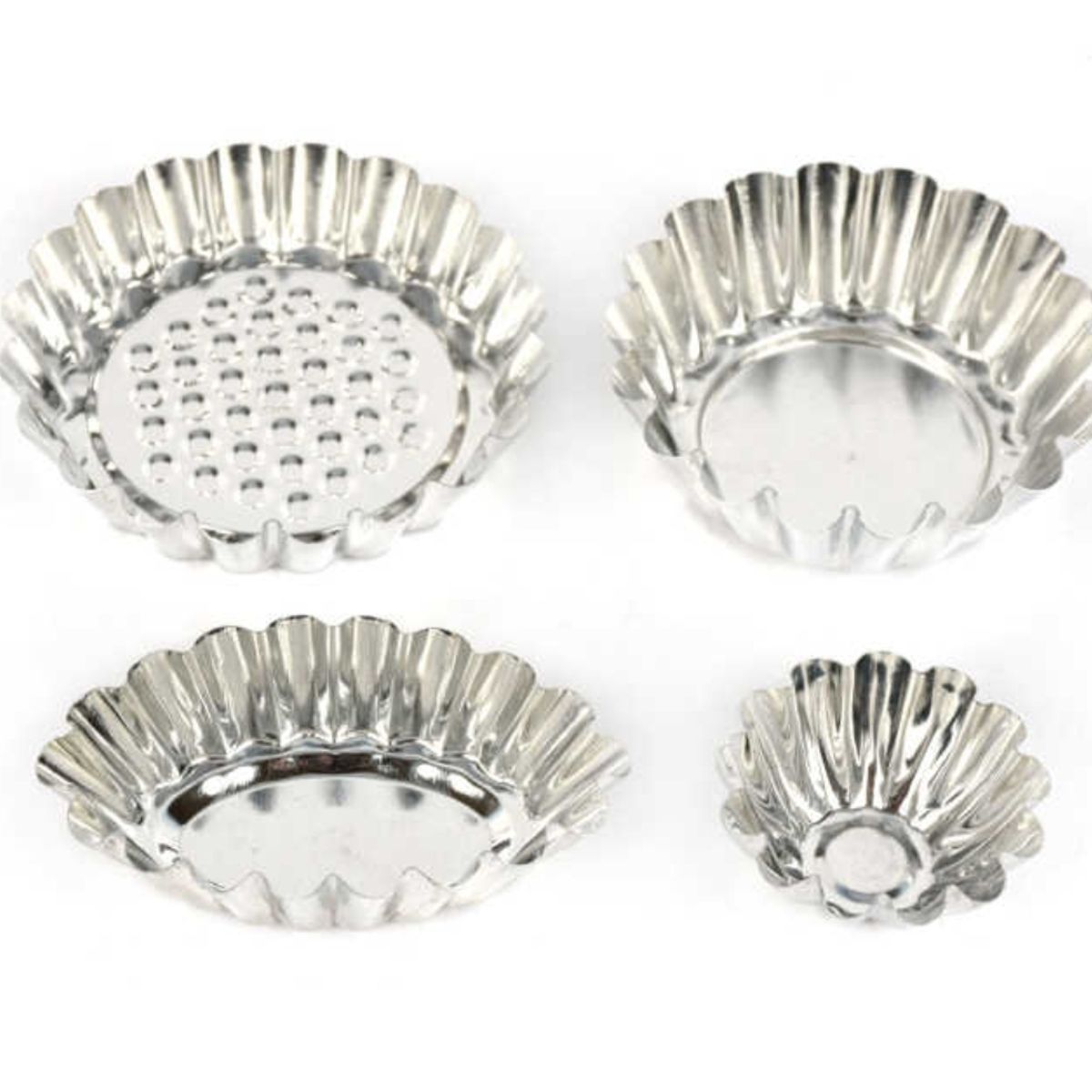 OEM - Juego De 8 Moldes Para Tartas Metálico