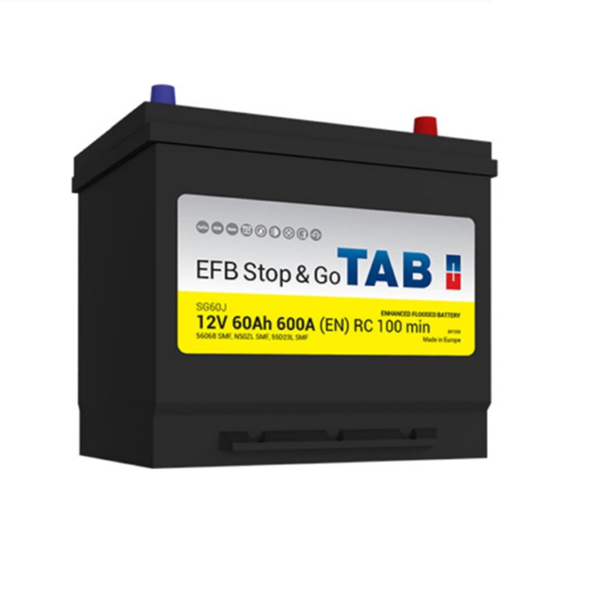 BATERIAS TAB - Batería Start Stop Tab 12v 60a 600cca Sg60j Positivo Der.