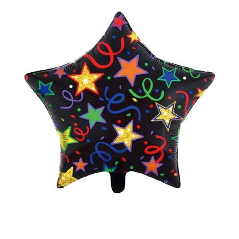 GENERICO - Globo Diseño Estrella Latex 45X45 Cm Color Negro