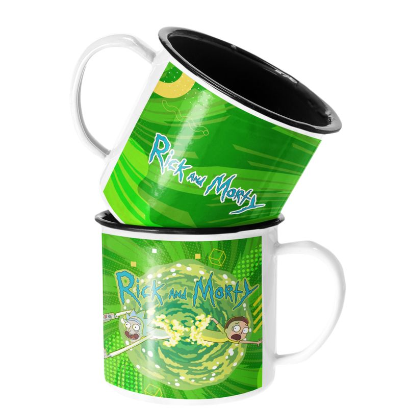 SM - Taza Enlozada Lechera Rick y Morty Serie Portal SM