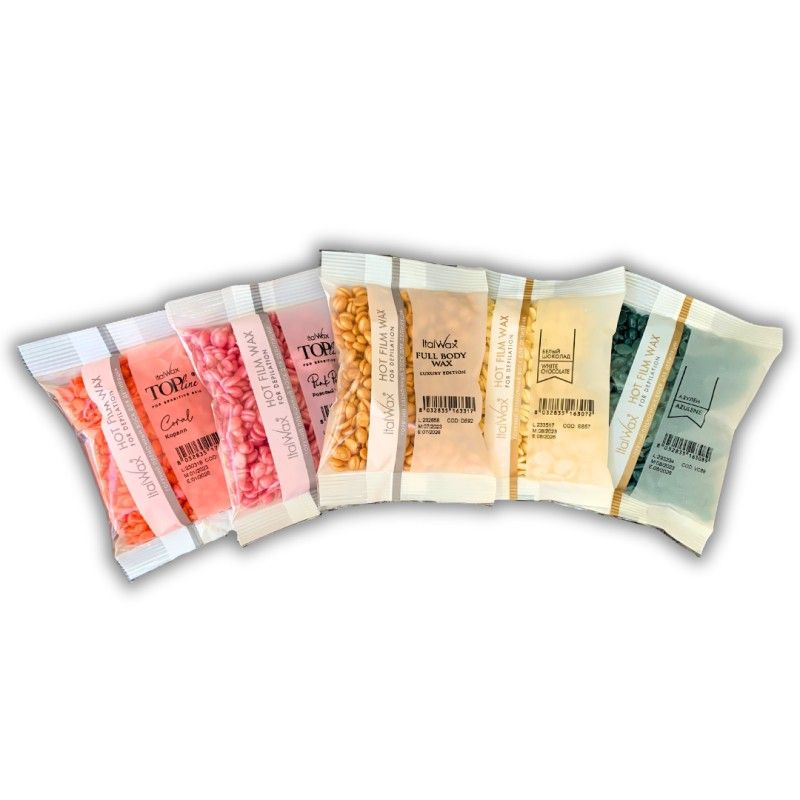 ITALWAX - 5 Ceras depilatorias italianas de 100gr ITALWAX