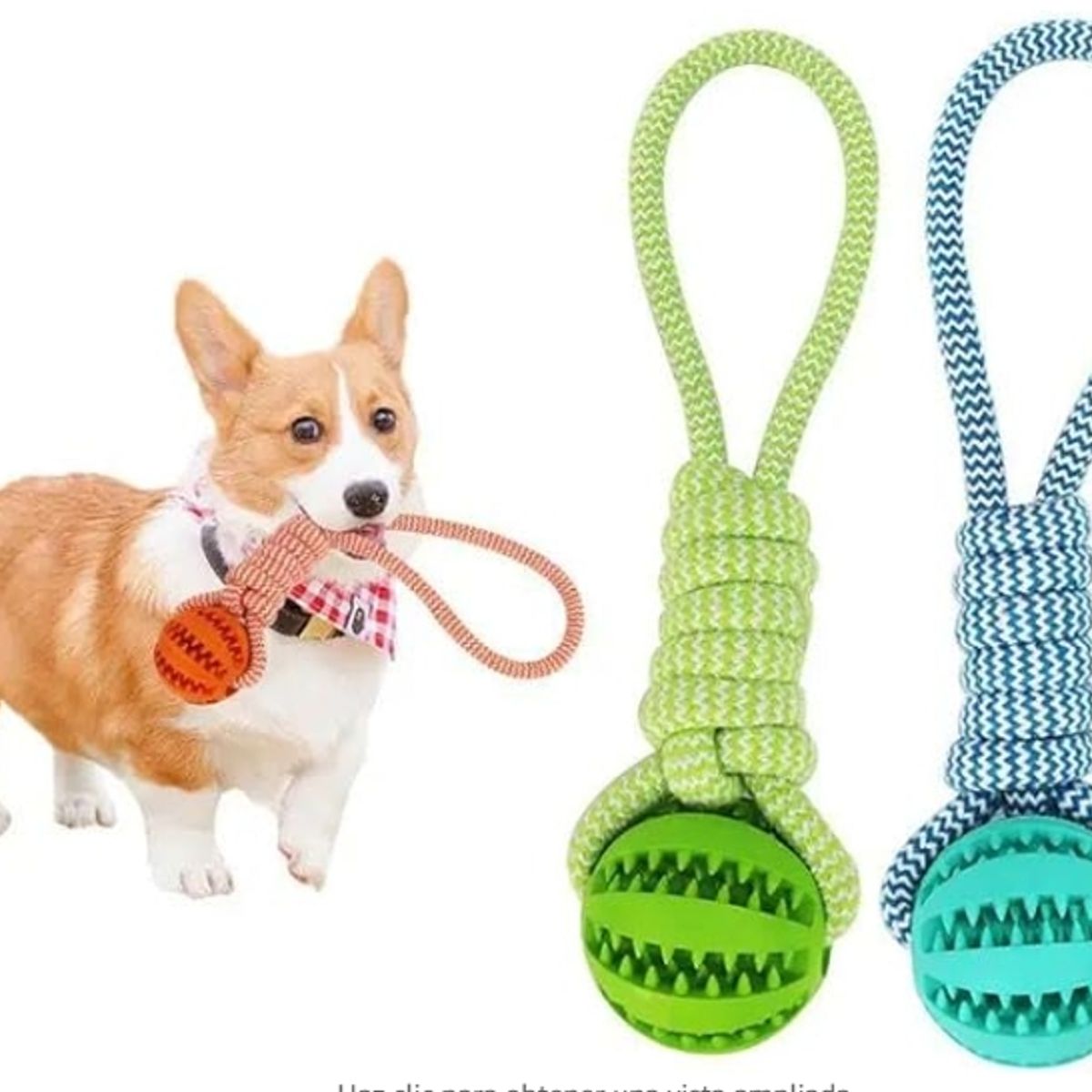 GENERICO - Pelota De Goma Con Cuerda Para Perro