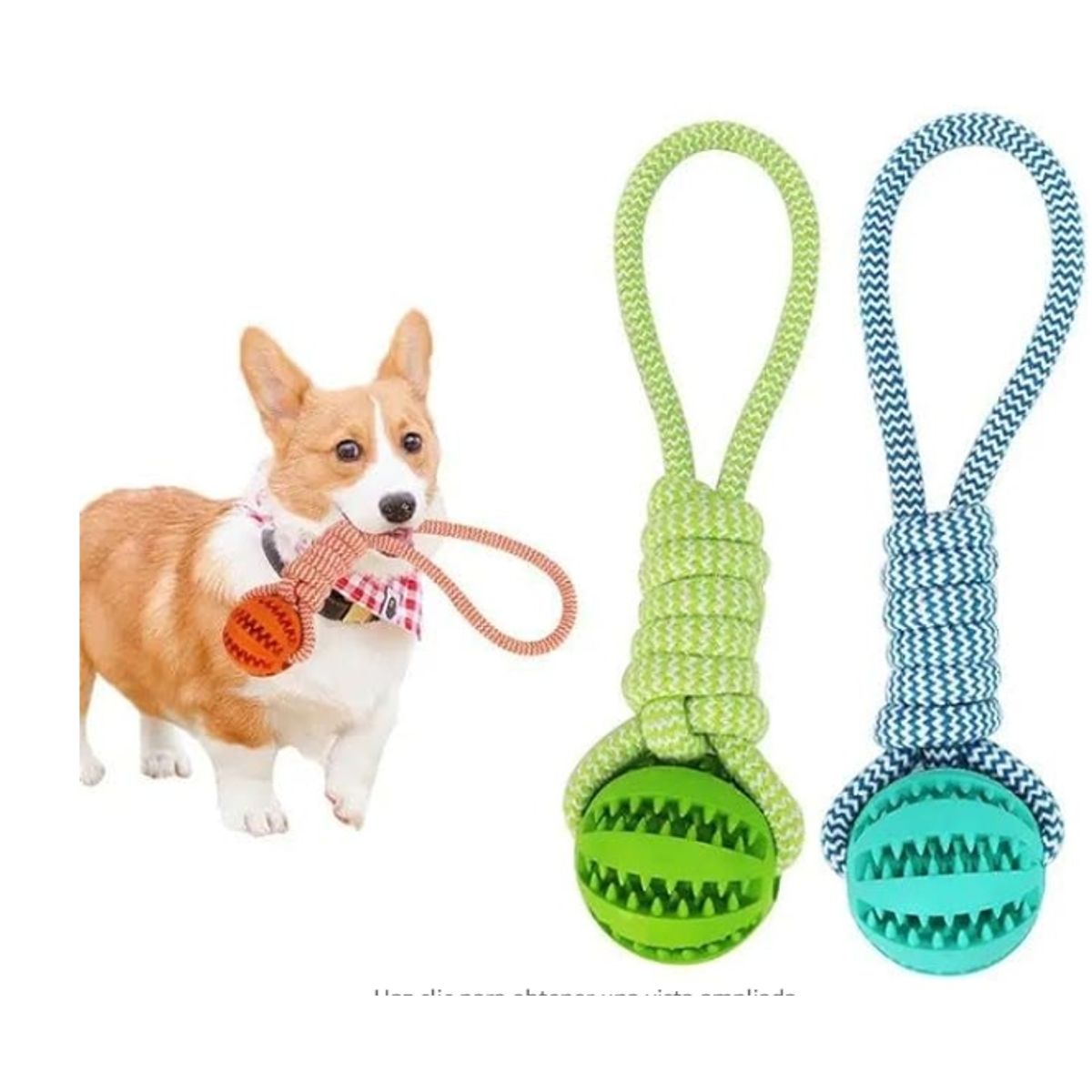 GENERICO - Pelota De Goma Con Cuerda Para Perro