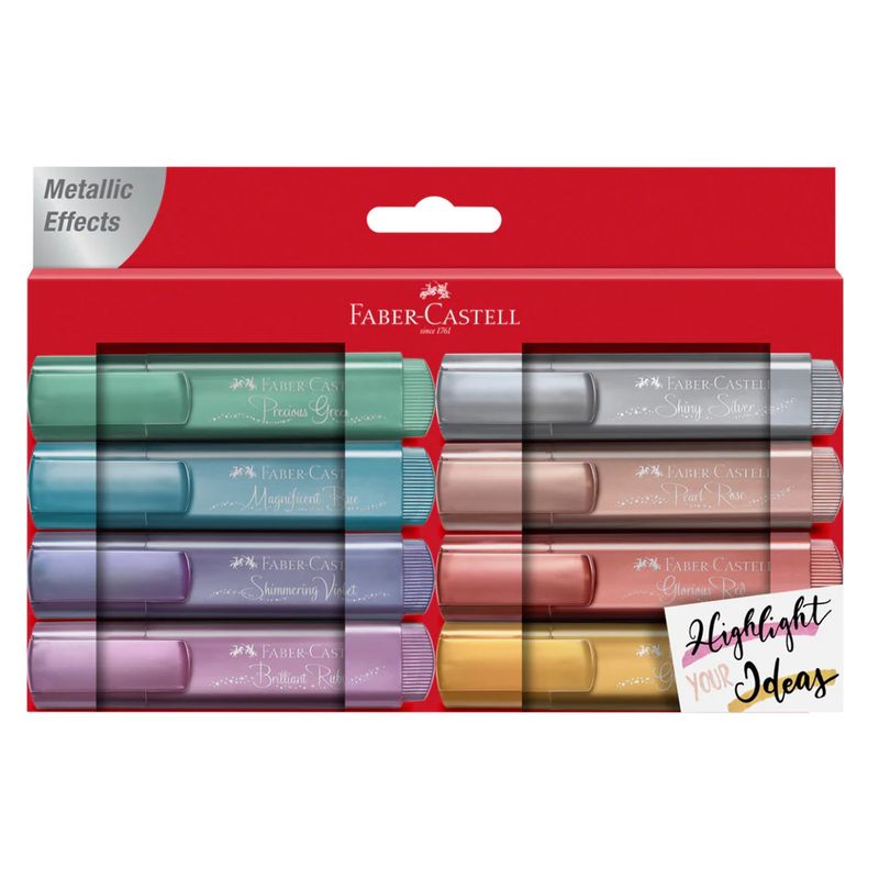 FABER-CASTELL - Destacador Faber-Castell TL 46 Metálico (8 Colores)