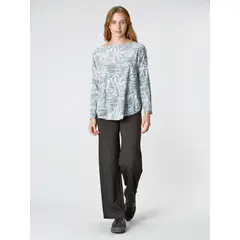 BOUS - Polera Gianella Estampada Celeste