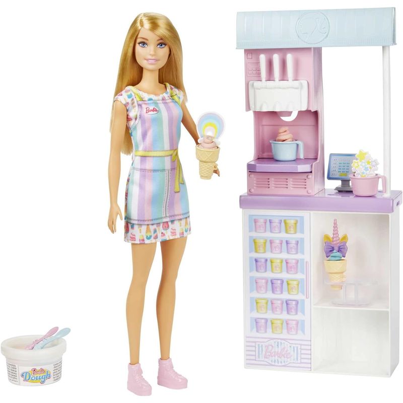 BARBIE - Barbie Careers Set Heladería Con Muñeca Y Accesorios