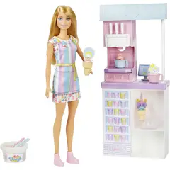 BARBIE - Careers Set Heladería Con Muñeca Y Accesorios