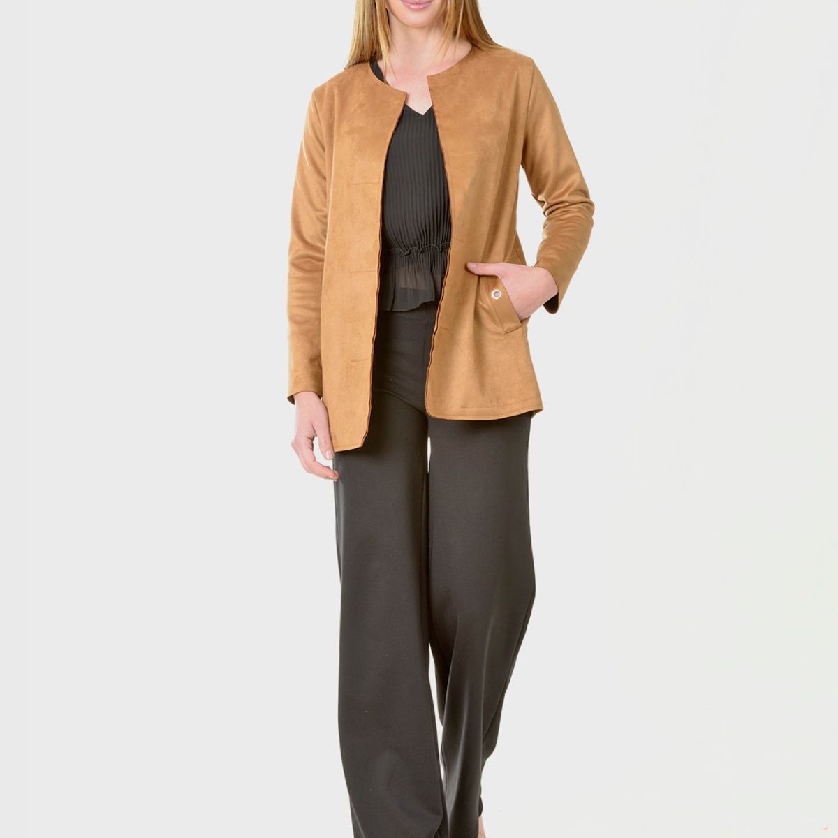 BOUS - Chaqueta Ojetillos Café BOUS