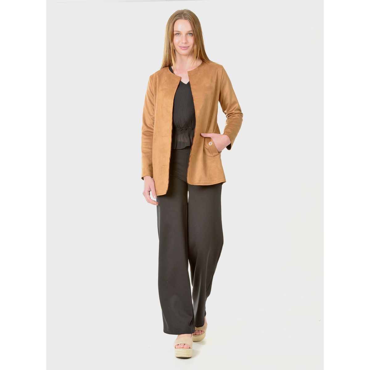 BOUS - Chaqueta Ojetillos Café BOUS