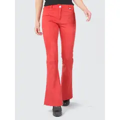 BOUS - Pantalón Retro Gamuza Rojo