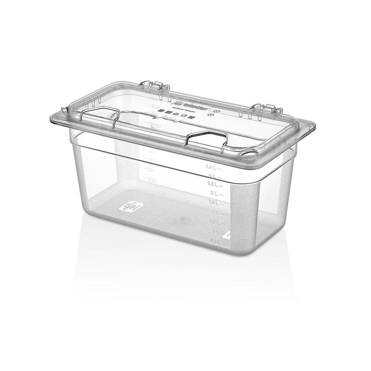 GASTROPLAST - TAPA POLICARBONATO CON ORIFICIO GN 1/3 FLIP LID IMAHE