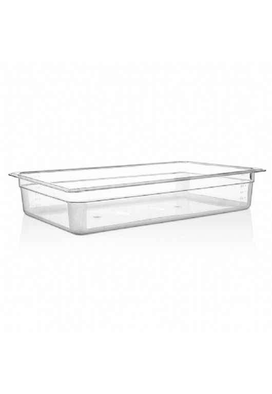 CONTENEDOR POLICARBONATO TRANSPARENTE. GN 1/1x10 cms