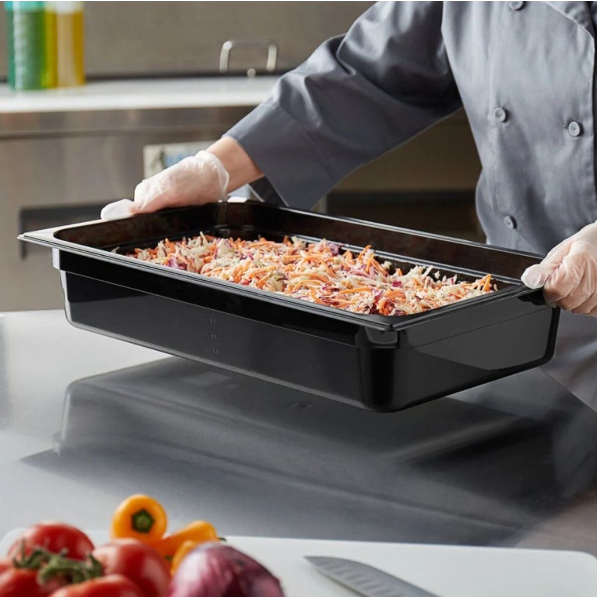 GASTROPLAST - CONTENEDOR POLICARBONATO NEGRO 12x10cm GASTROPLAST