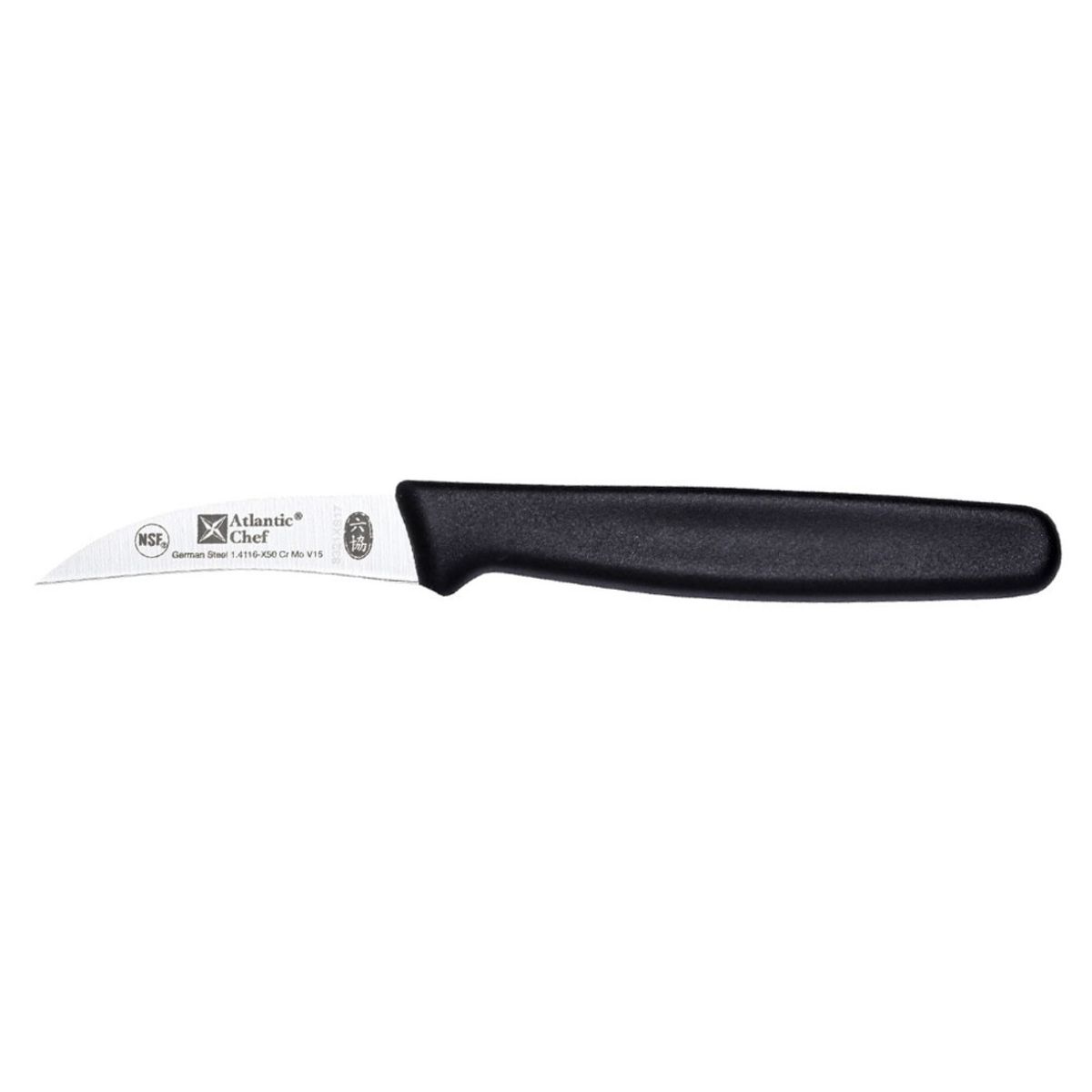 GENERICO - CUCHILLO TORNEADOR MANGO NEGRO 6 CM ATLANTIC
