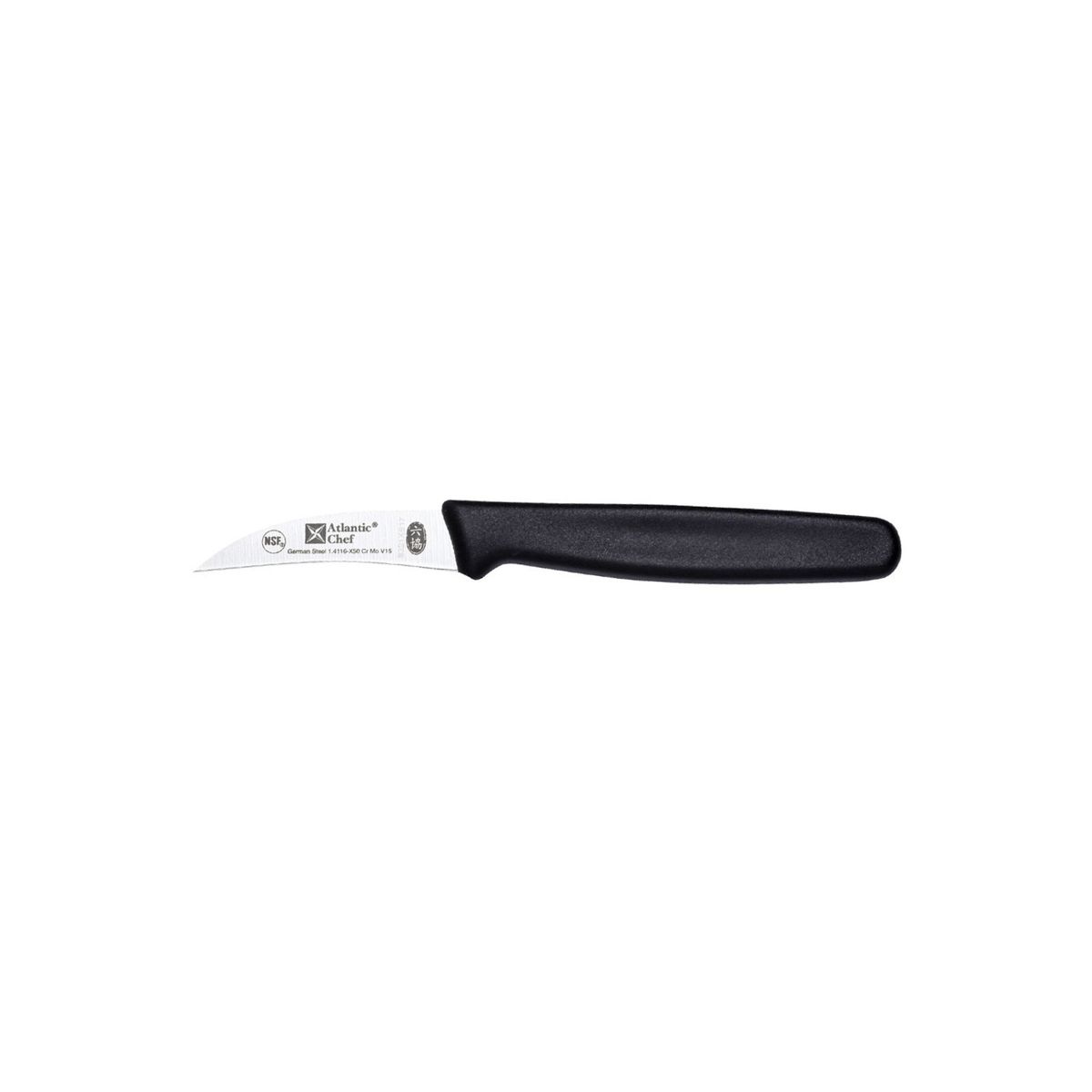 GENERICO - CUCHILLO TORNEADOR MANGO NEGRO 6 CM ATLANTIC