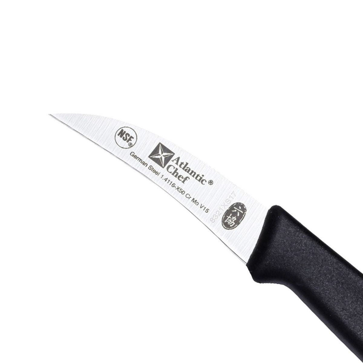 GENERICO - CUCHILLO TORNEADOR MANGO NEGRO 6 CM ATLANTIC