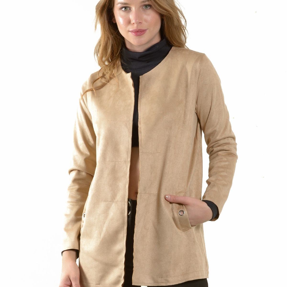 BOUS - Chaqueta Ojetillos Beige BOUS