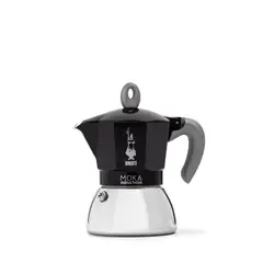 BIALETTI - Moka Inducción Negra 2 Tazas 100ml