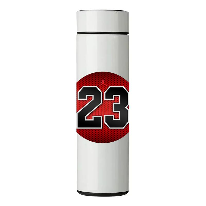 GENERICO - TERMO DIGITAL CON TERMÓMETRO - 23 JORDAN  - 450 ML