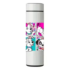 GENERICO - TERMO DIGITAL CON TERMÓMETRO - DALMATAS - 450 ML