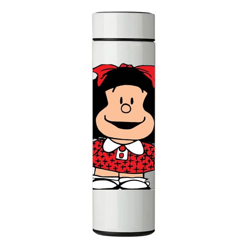 GENERICO - TERMO DIGITAL CON TERMÓMETRO - MAFALDA - 450 ML