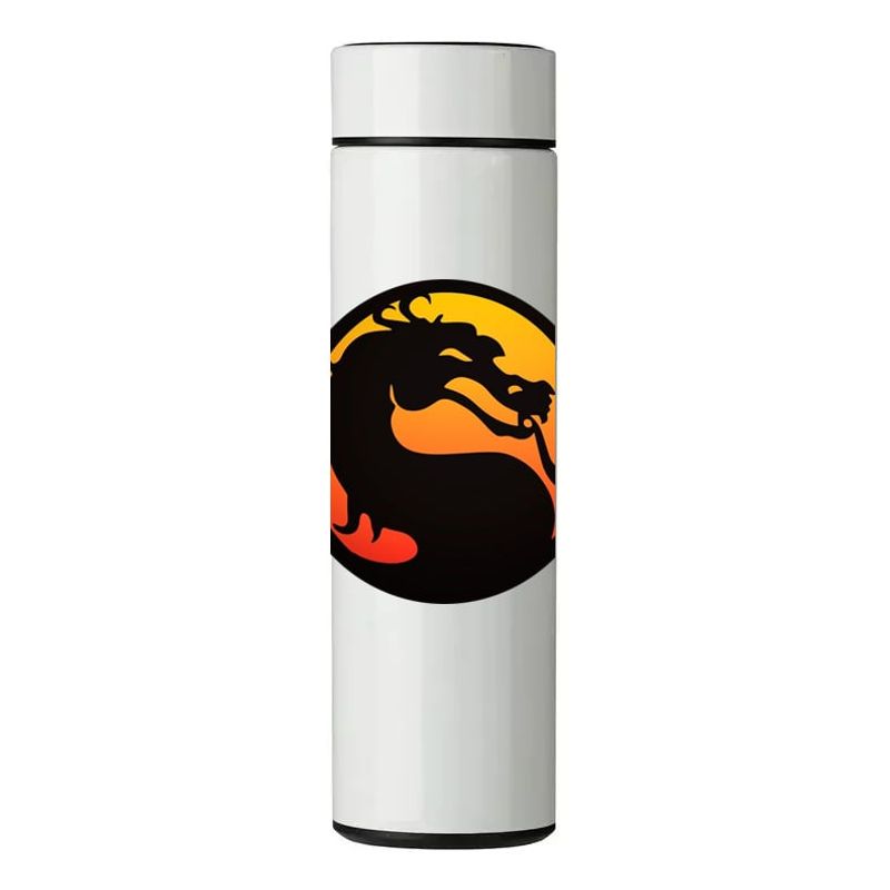 GENERICO - TERMO DIGITAL CON TERMÓMETRO - MORTAL KOMBAT - 450 ML