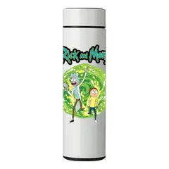 GENERICO - TERMO DIGITAL CON TERMÓMETRO - RICK AND MORTY - 450 ML