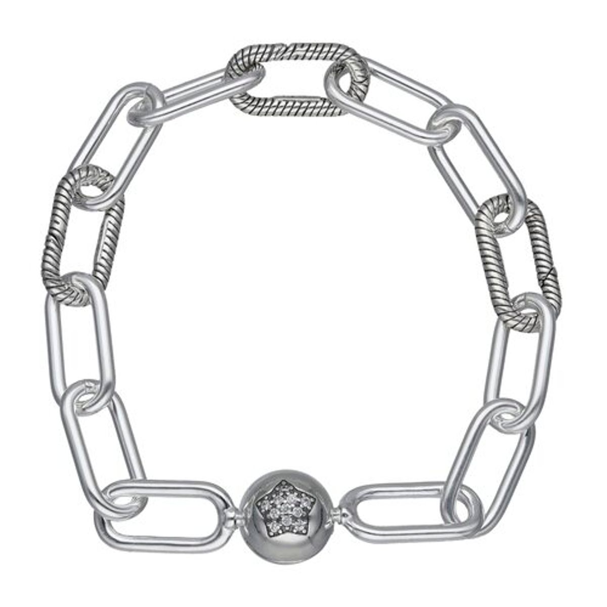 GENERICO - PULSERA DE PLATA FINA CIRCON ESTRELLA