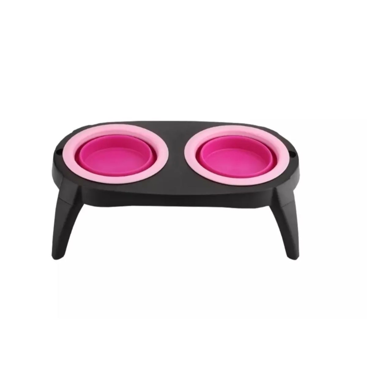 GENERICO - Comedero Alto Doble En Silicona Para Mascotas