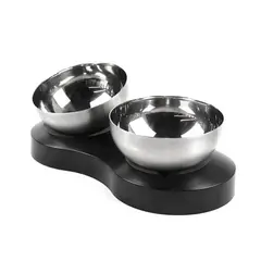 GENERICO - Platos Doble Comederos Bowl Alimentos De Perros Gatos