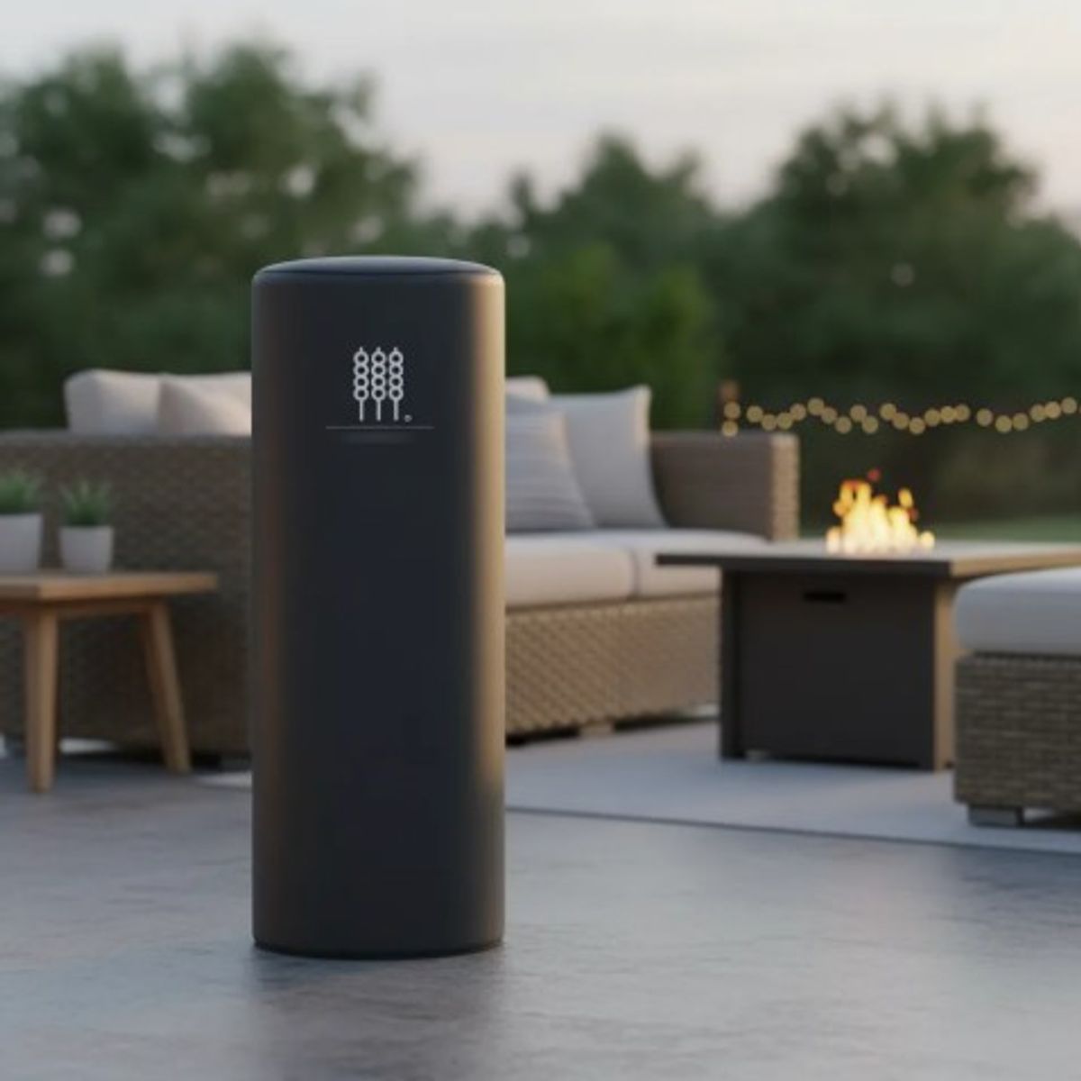 EN VARA'S MEATS & GRILL - Cobertor  Funda estufa exterior 140cms de alto diámetro 50cm.