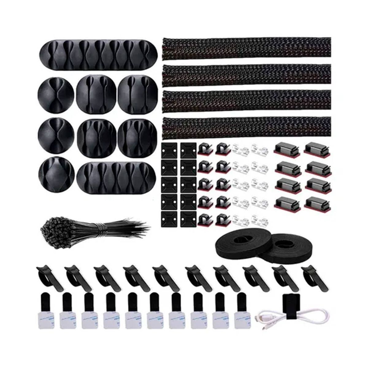 GENERICO - Kit Organizador De Gestión De Cables De 173 Piezas